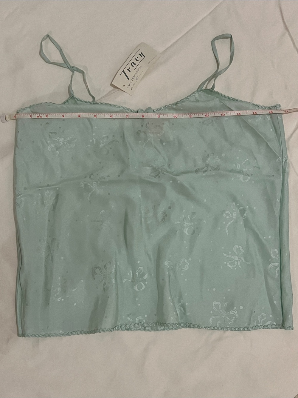 Tracy Light Seafoam Green Silk Camisole